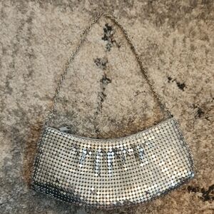 Vintage Silver Chainlink Evening Purse
